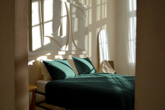 Bedspread Circles - Dark Green