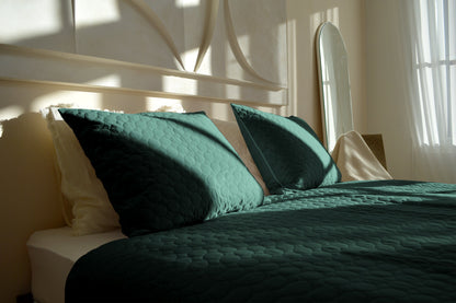 Bedspread Circles - Dark Green