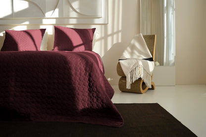 Bedspread Circles - Dark Red