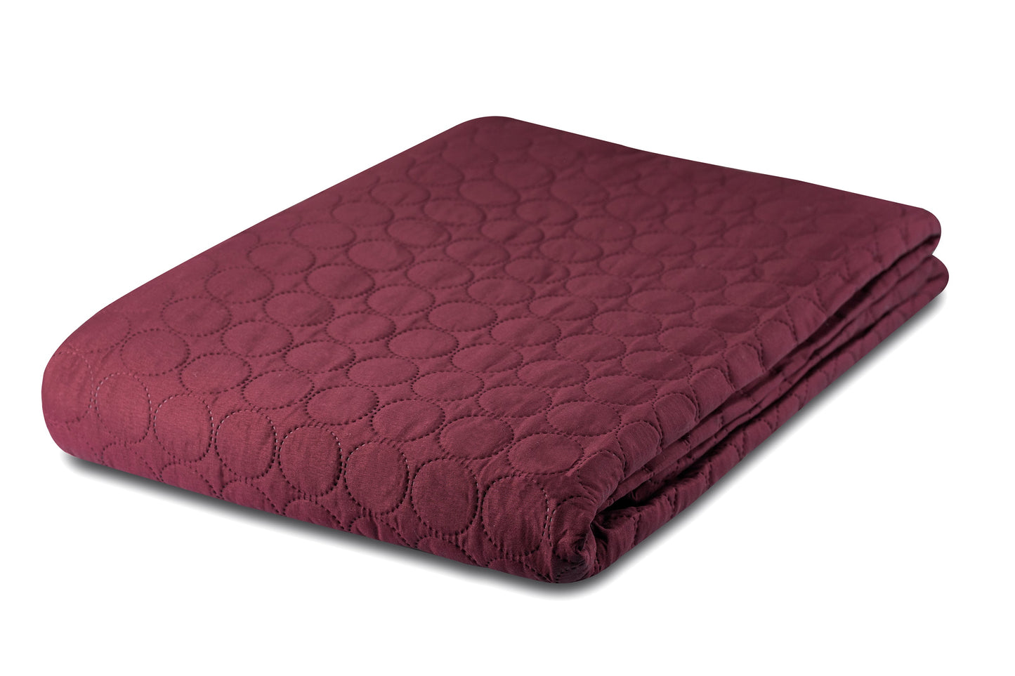 Bedspread Circles - Dark Red