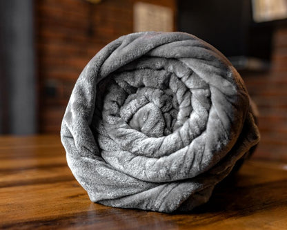 Coral Fleece Blanket van der Valk - Grey