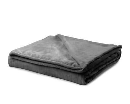 Coral Fleece Blanket van der Valk - Grey