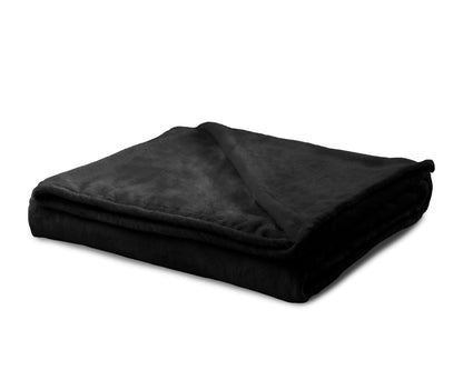 Coral Fleece Blanket van der Valk - Black